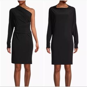 NWT Norma Kamali All In One Black Stretch Dress Convertible Long Sleeve Size XL